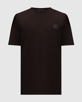 Stone Island Brown T-shirt with logo patch K2S152100034S0F11