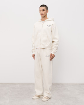 Sporty & Rich Ivory tracksuit with logo embroidery ST09476269WH37PA07176