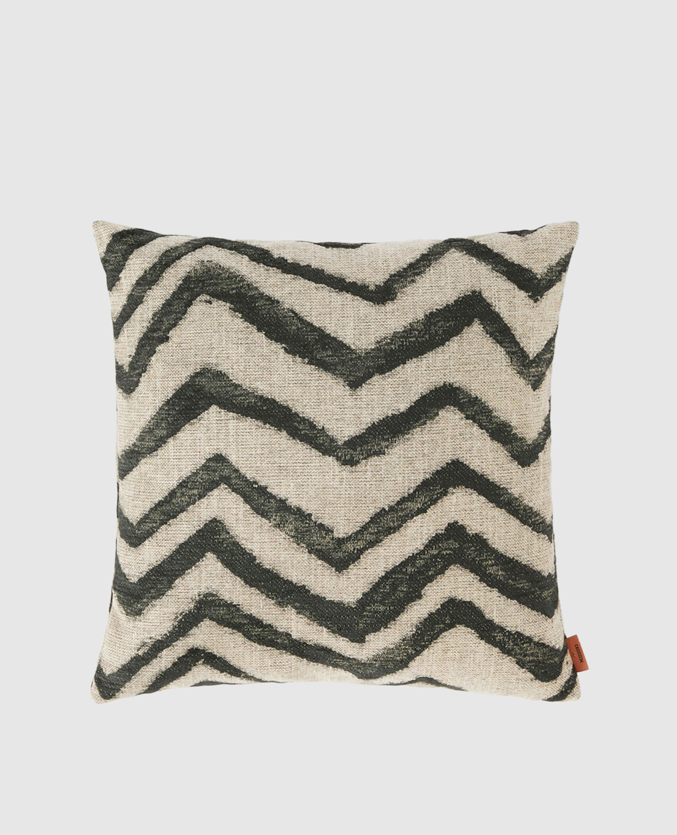 

Decorative beige down-feather pillow Graffiti with pattern Missoni Home