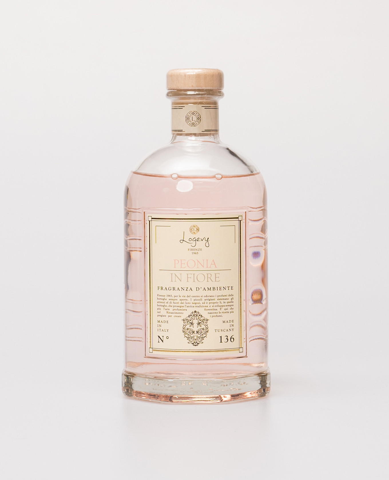 

Peonia in Fiore aroma diffuser  with emblem Logevy, Pink