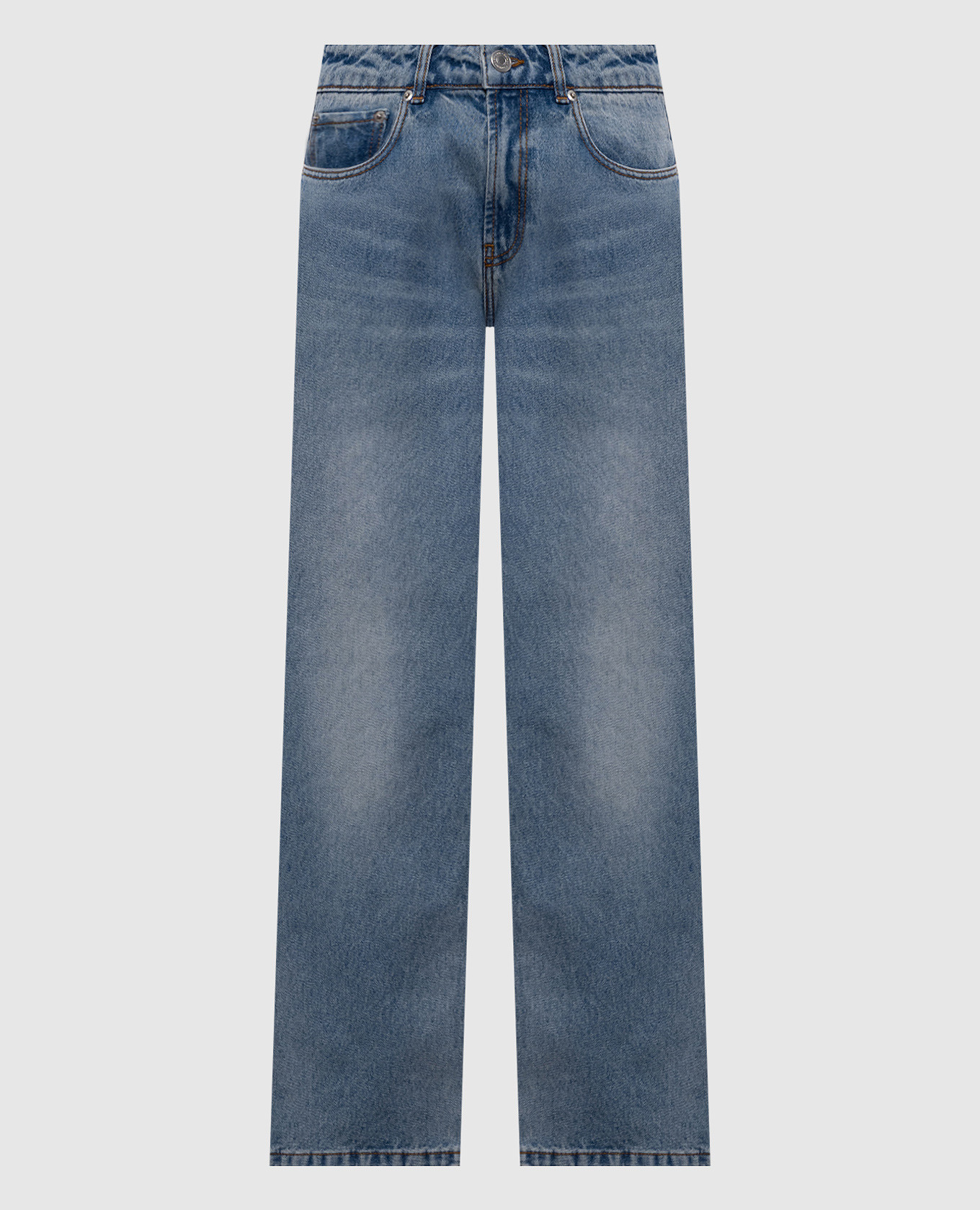 

Blue jeans with logo patch Ami Paris
