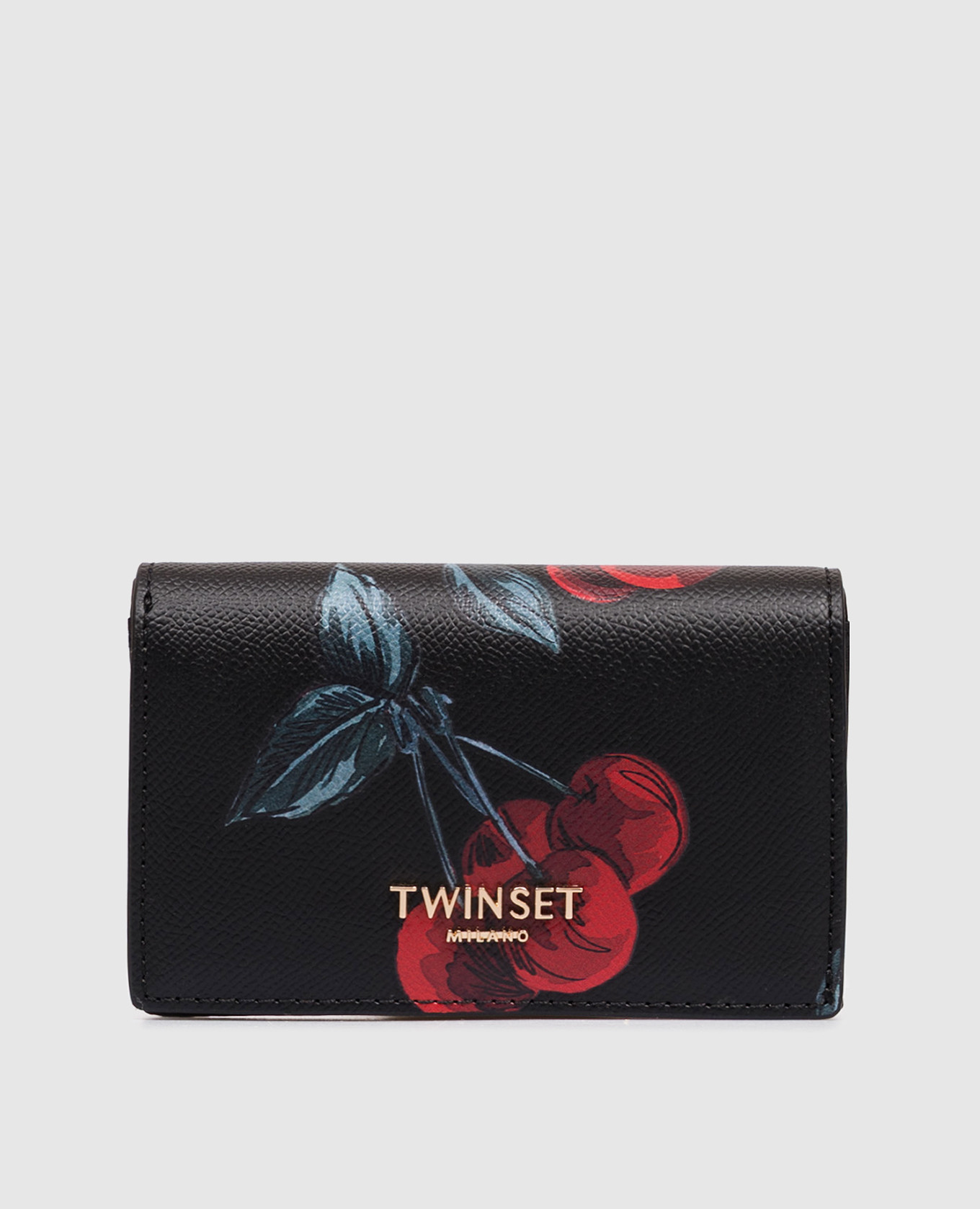 

Black purse with cherry print Twinset