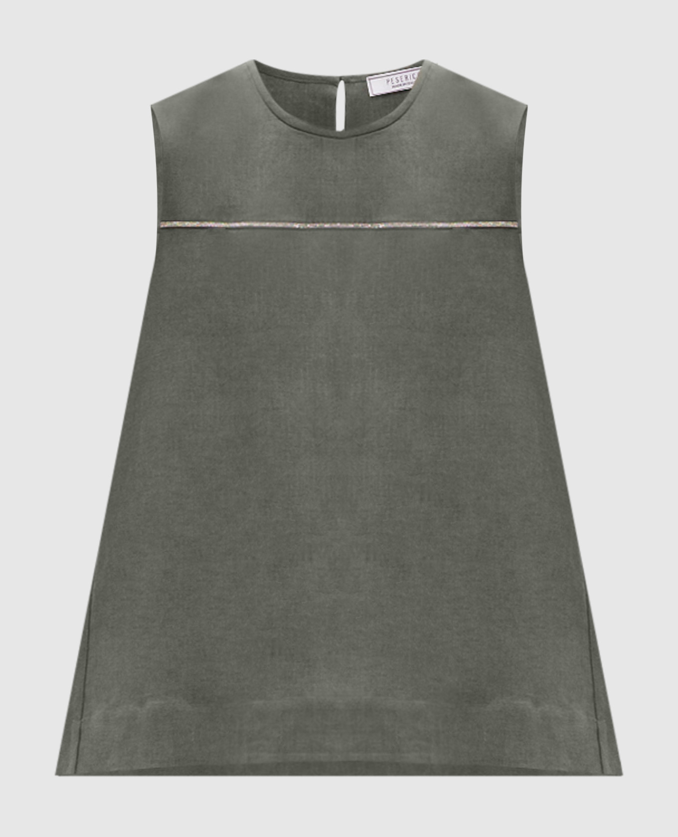 Green linen top