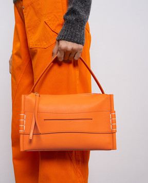 JW Anderson Orange Leather Loafer Bag HB0731LA0383