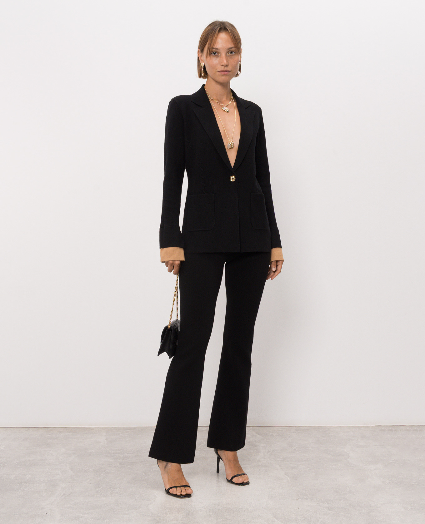 Black jacket with layering effect Twinset 2