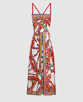 Dolce&Gabbana White printed midi dress F615VTGDDTE