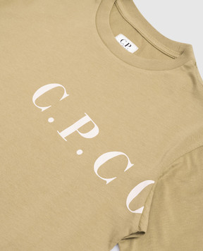 C.P. Company Children's khaki T-shirt with logo C5M00LLAA171014