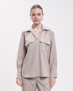 Agnona Beige wool shirt TD1202YU1142