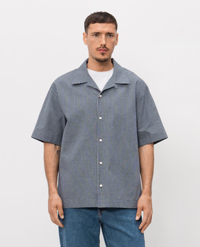 Givenchy Blue checkered shirt BM616J16BG