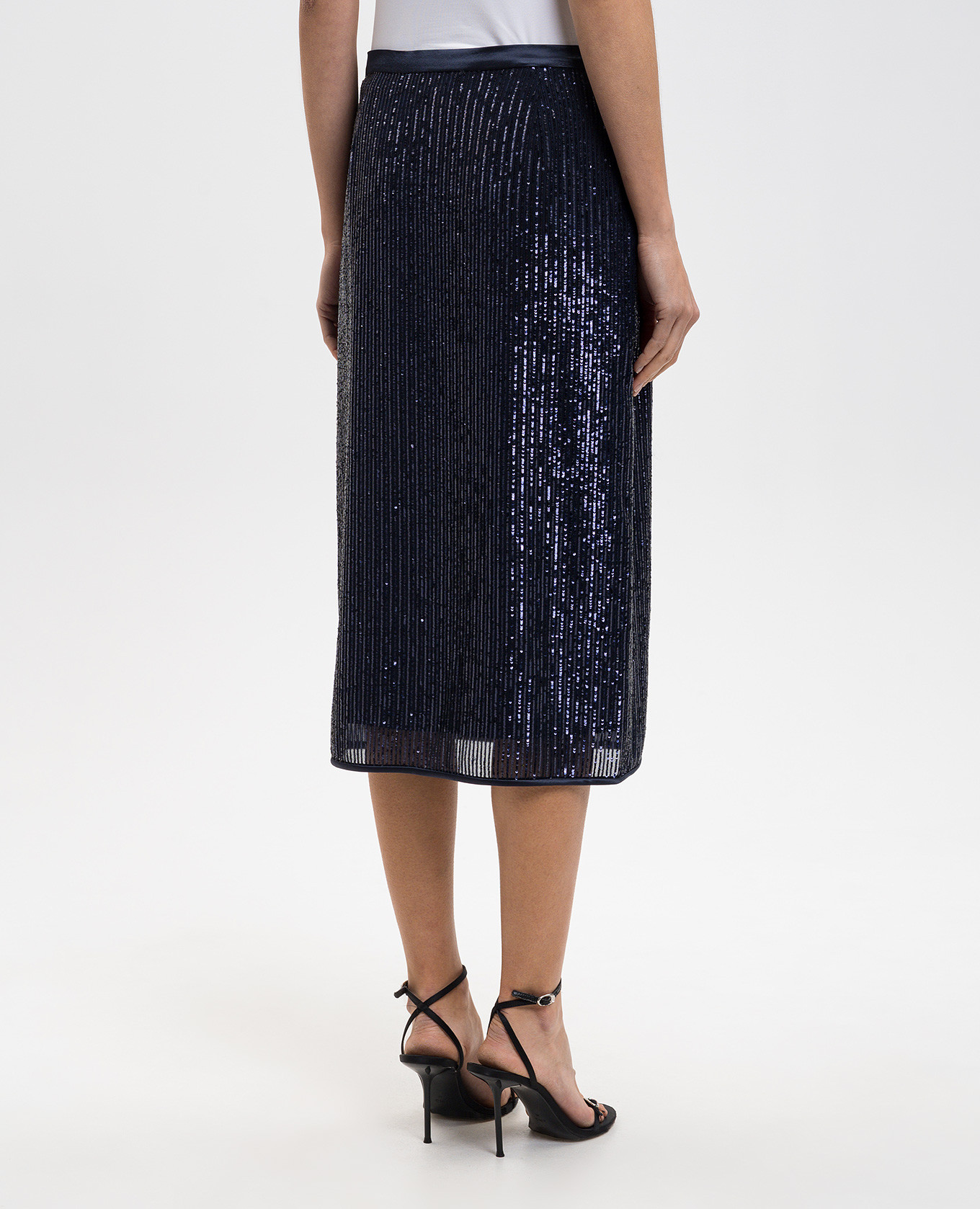 Blue skirt with sequins Peserico 4