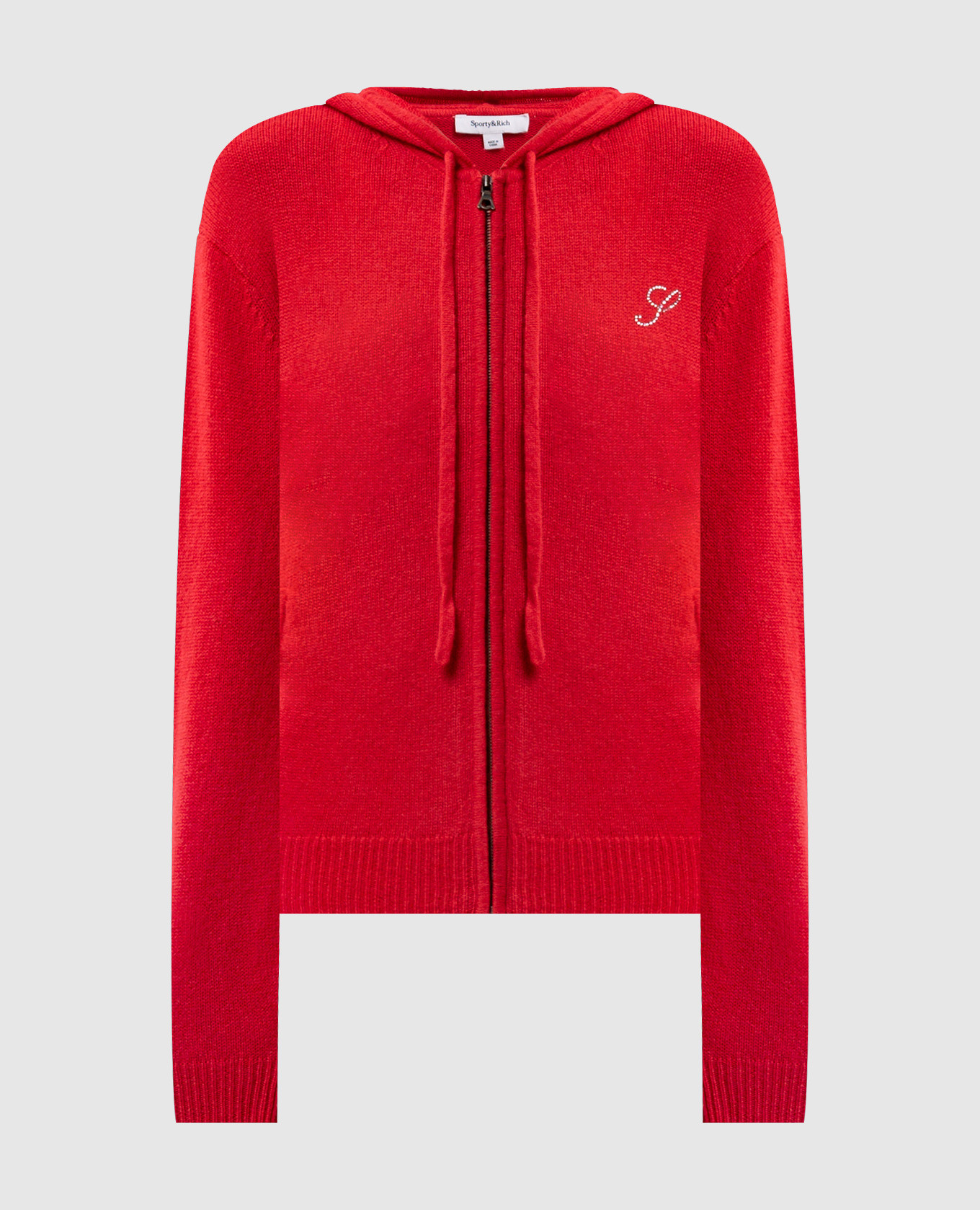 Red cashmere and wool sports jacket