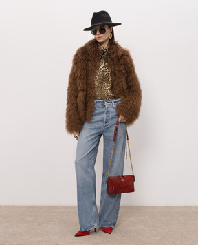 Simonetta Ravizza Giap brown reversible jacket with fur F06JA424MG3