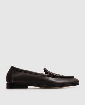 Bottega Veneta Dark brown Intrecciato leather loafers 876126VBSDO