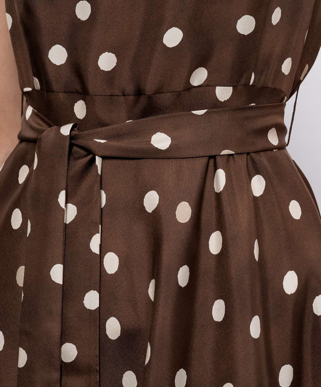 charlotte russe brown dress Shop Bali Chocolate Multi Polka Dot Pleated Bodice Strappy Maxi Dress main image 1