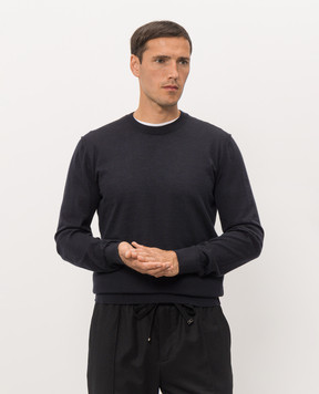 Dolce&Gabbana Navy blue cashmere jumper GXX02TJBW1W