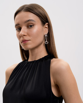 Reco Silver earrings with crystals OR409