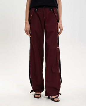Casablanca Raver burgundy patterned sweatpants WSP26TR39601