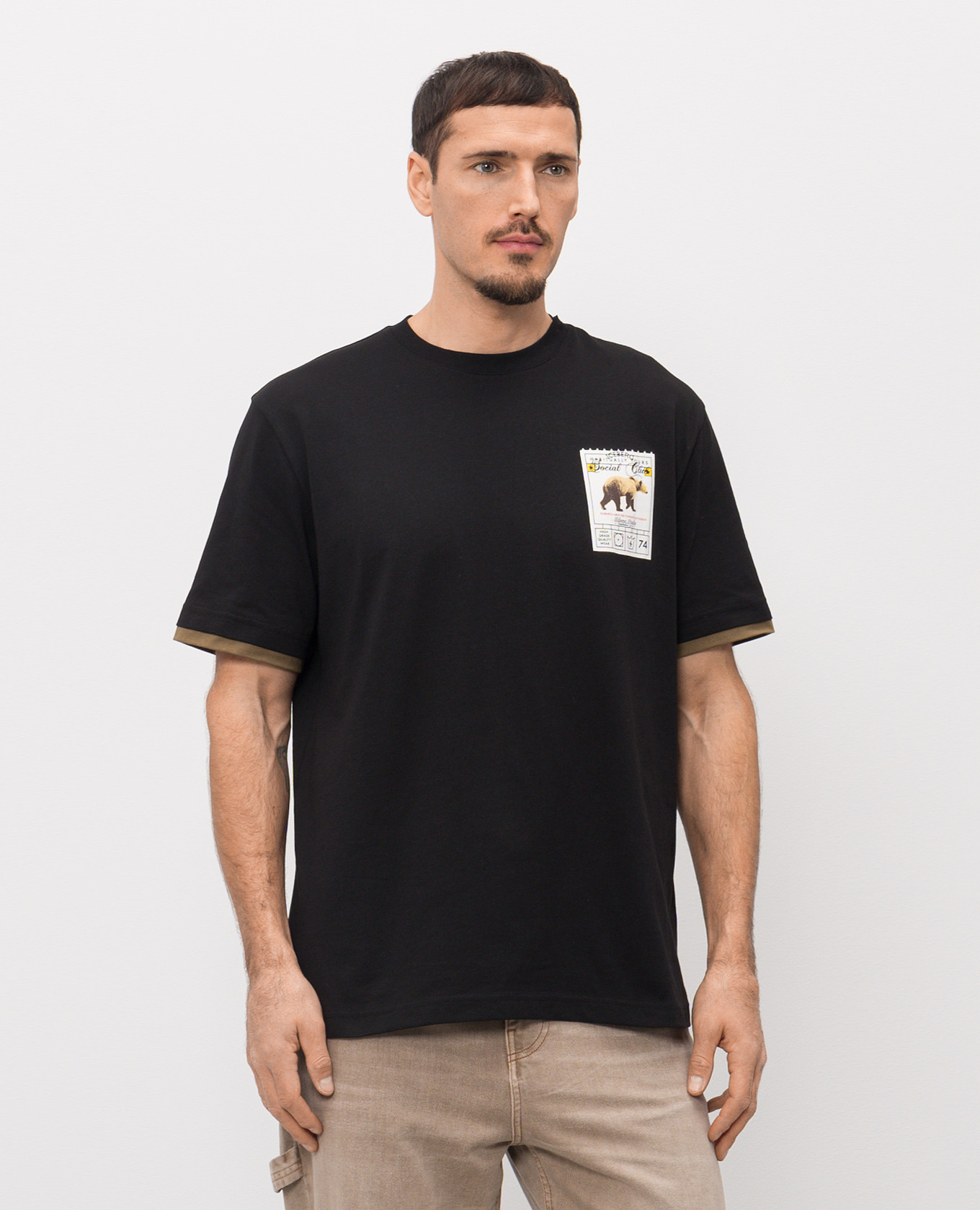 

Black layered T-shirt Iceberg