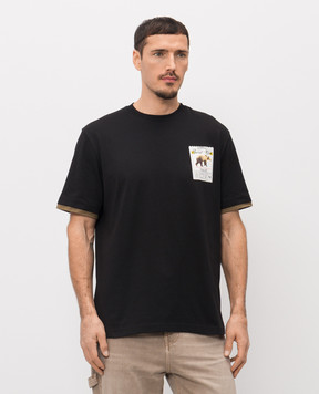 Iceberg Black layered T-shirt F029627A