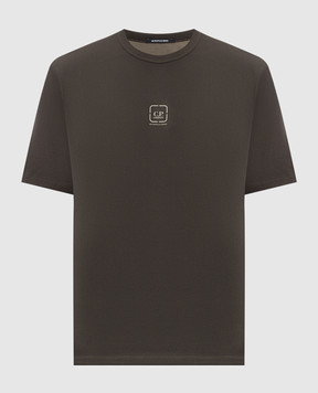 C.P. Company Metropolis Khaki T-shirt with logo print LTS011A006370P