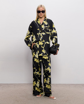 Max Mara Sportmax PIOGGIA black silk pajama pants SPXPIOGGIA