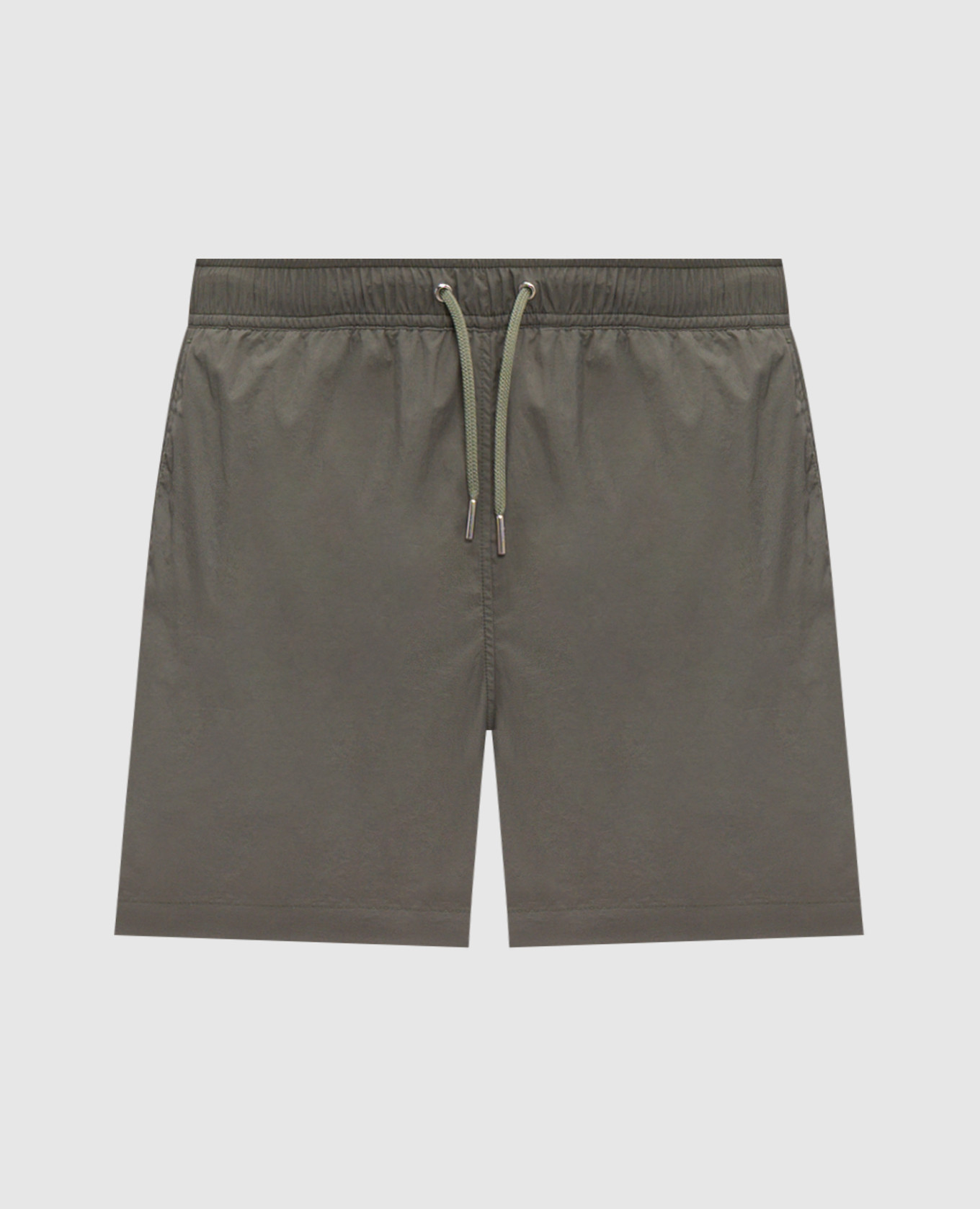 Green long swim shorts