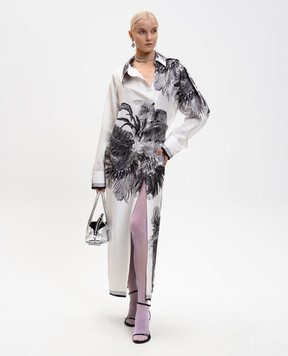 The Attico White printed silk shirt dress 260WCW00257SSS028PR