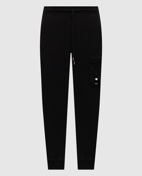 C.P. Company Black joggers with patch MSP067A110044G
