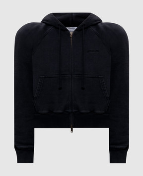 Vetements Black cropped sports jacket with accent shoulders WE76ZU508B