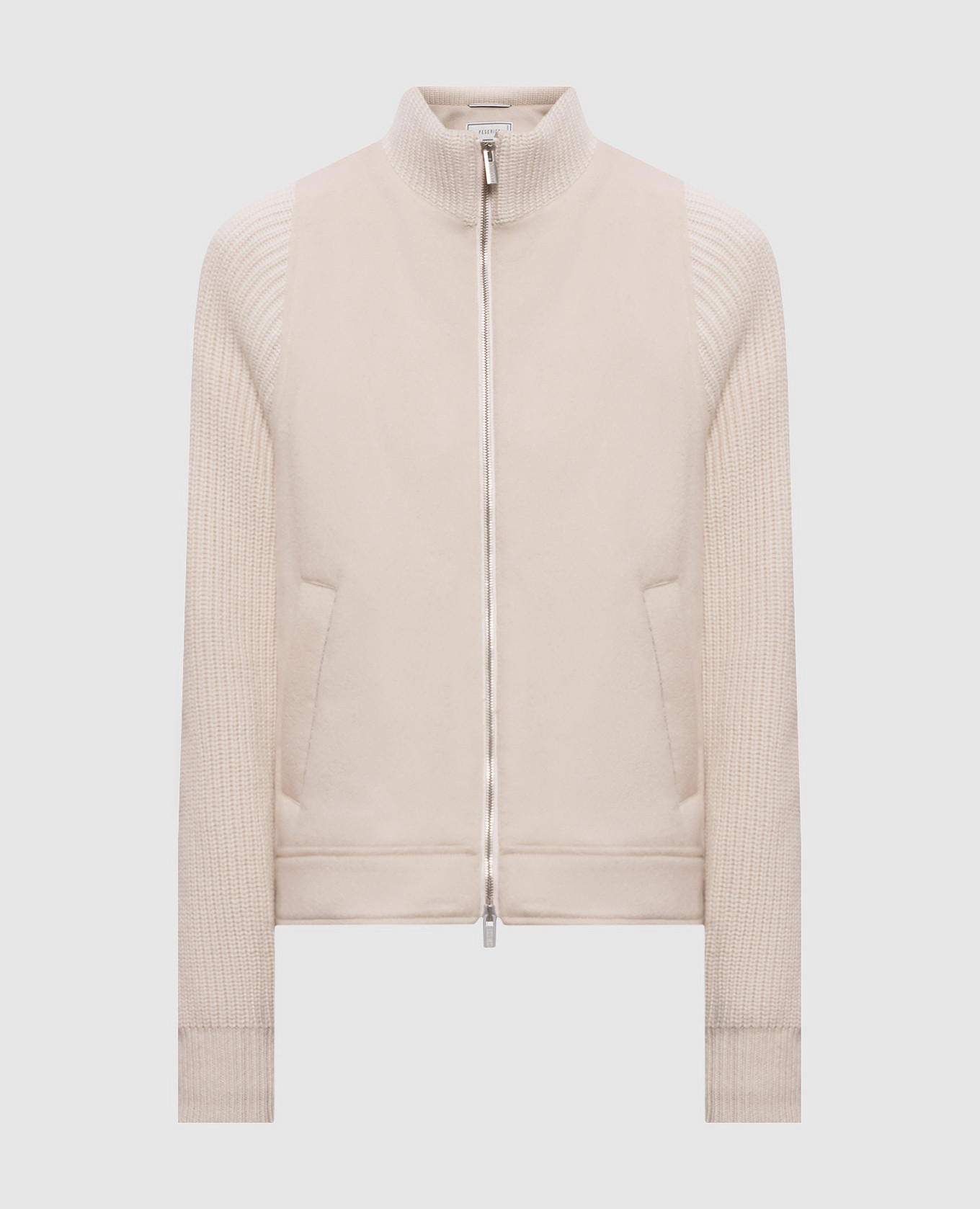 Beige jacket with wool