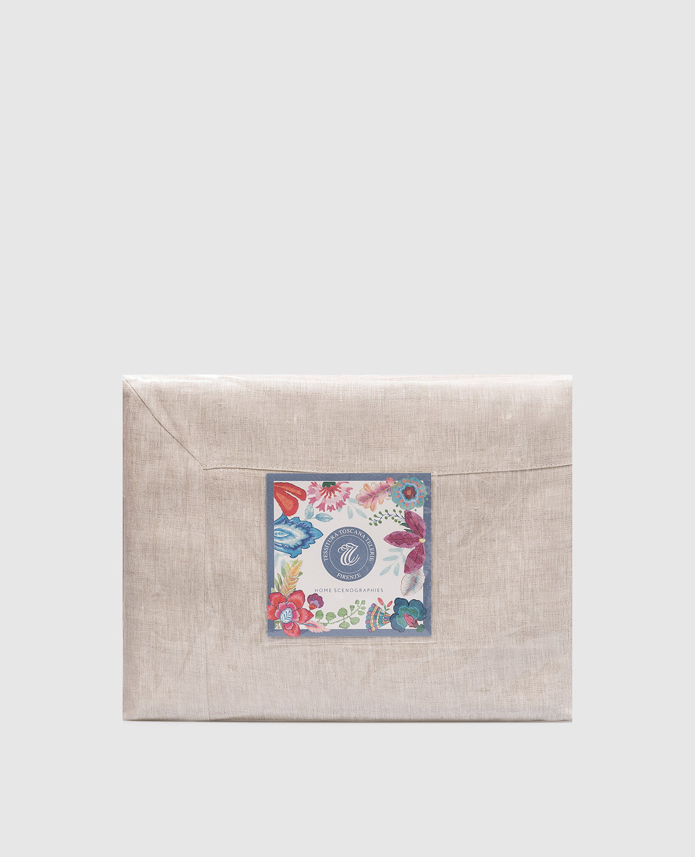 

Beige linen tablecloth and napkin set TIZIANO TESSITURA TOSCANA TELERIE