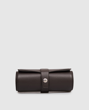 Brunello Cucinelli Brown leather watch case MWZNBU161