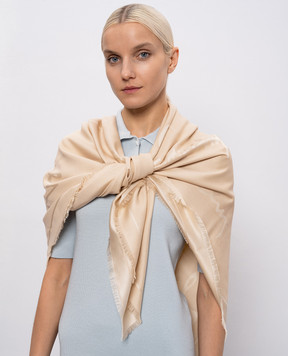 Givenchy Beige silk and wool scarf 710010158001