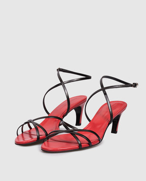 PROENZA SCHOULER Uma black leather glossy sandals SH261104G002WG