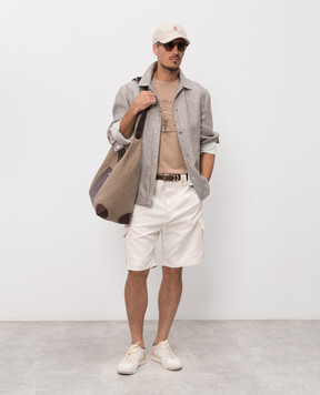 Brunello Cucinelli Gray hemp and linen jacket MH5486589P