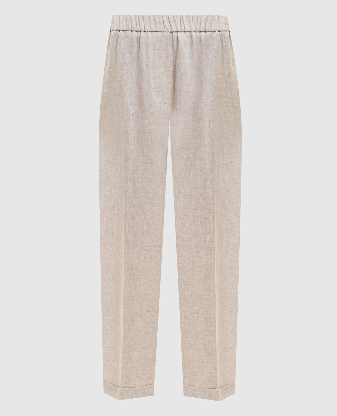 Beige linen pants