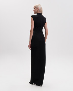 Balmain Black dress with zipper FF0RP900JL05
