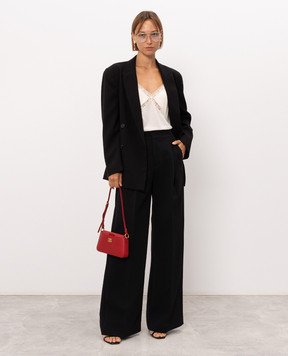 Twinset Black pants with textured logo 262TP2047