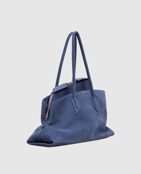 The Attico La Passeggiata blue suede tote bag 260WAH00054LBT007AA
