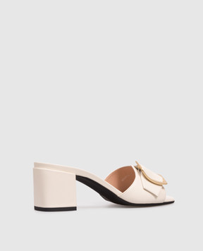 Bally Boucle Ivory Leather Mules WS550SVT005