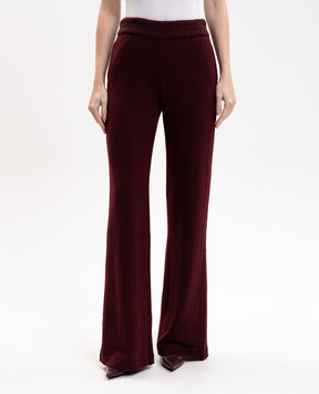 Ermanno Scervino Life Burgundy flared pants with wool D494P708XJO