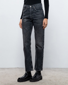 AGOLDE Black jeans with a worn effect A1401490