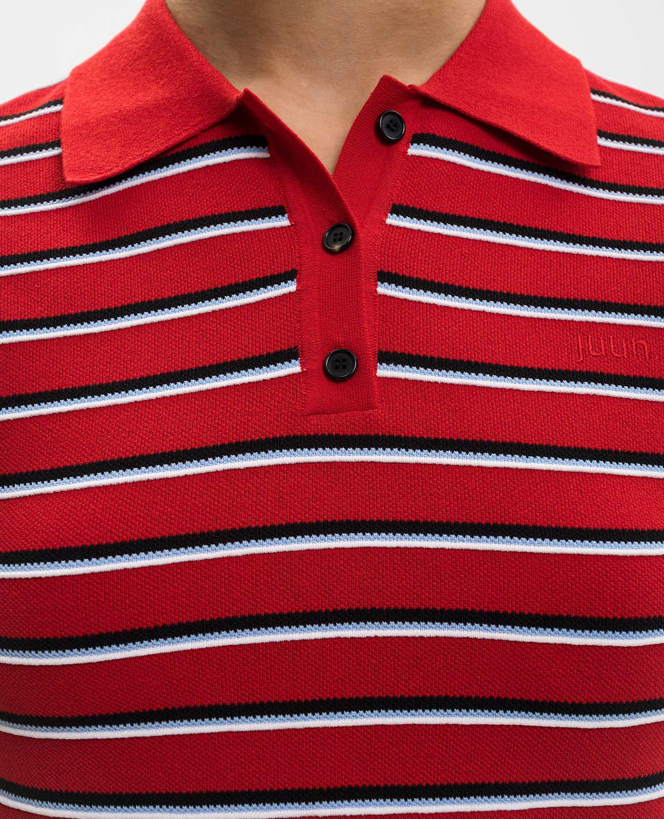 Red striped polo shirt Juun.j 5