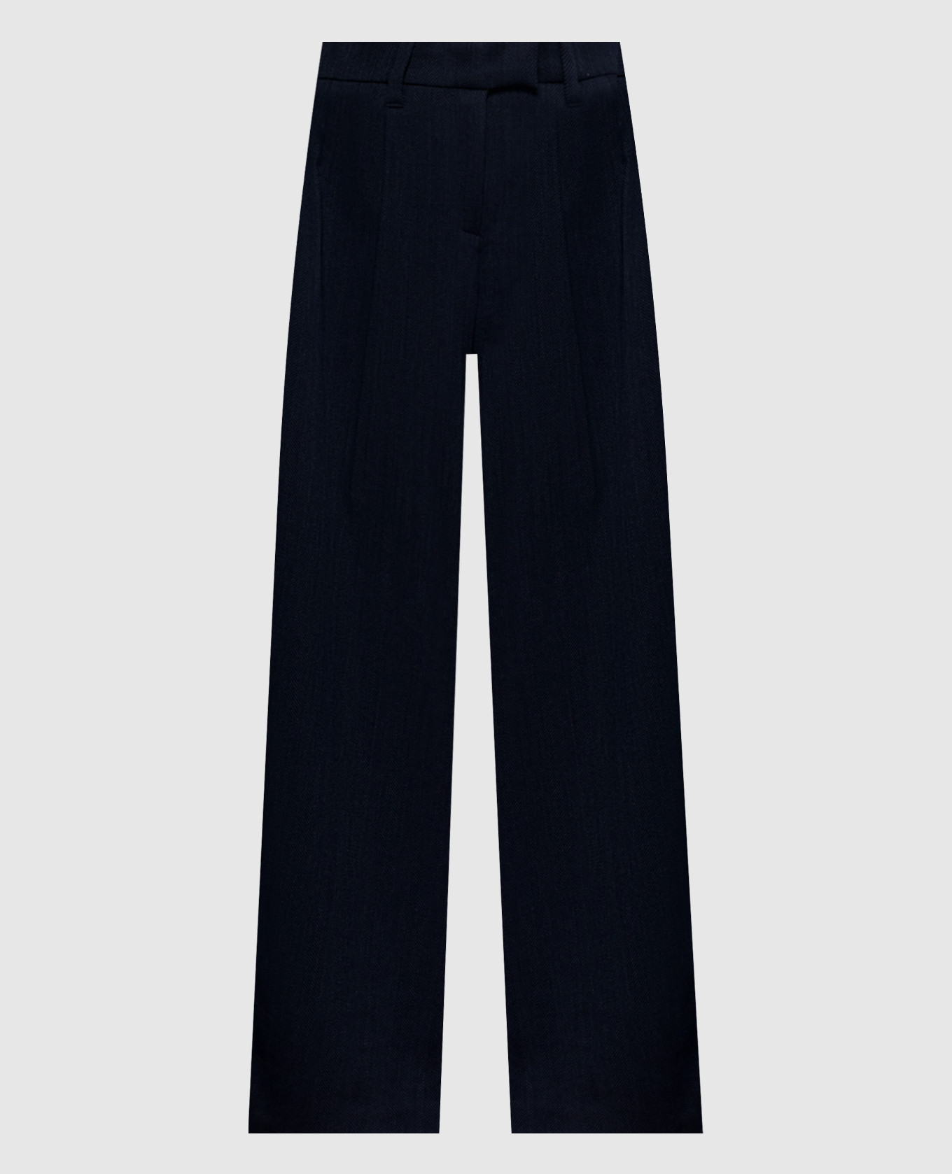 Blue wool pants with a pattern