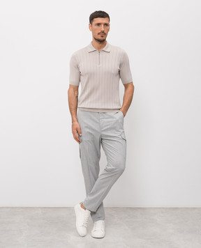 Peserico Beige silk polo R59464F1809317