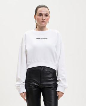 Off-White White sweatshirt with embroidered logo 2BA079S26FLE001