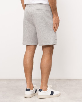 Mackage Elwood grey melange shorts with textured logo ELWOODR