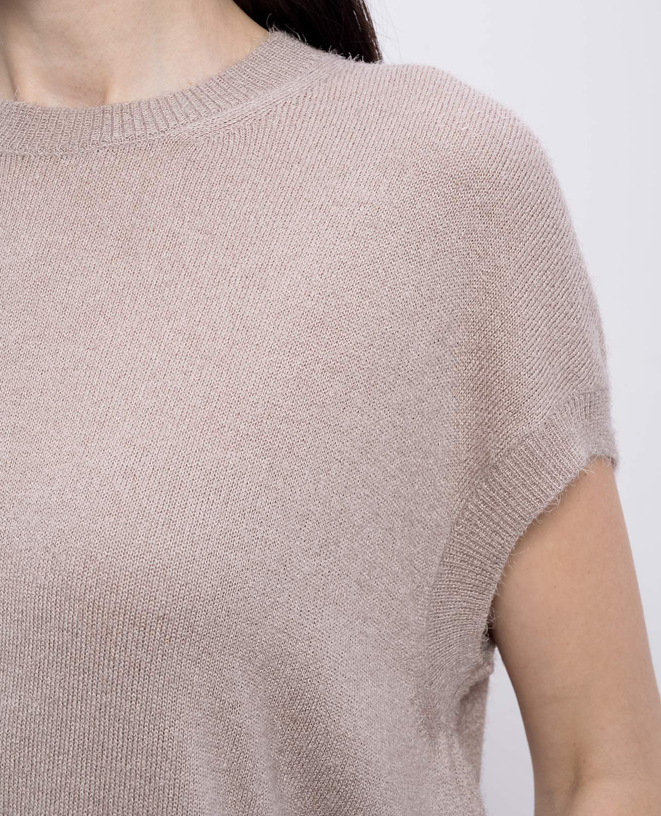 

Beige silk and cashmere top BOBOUTIC