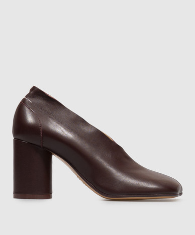 Burgundy leather shoes