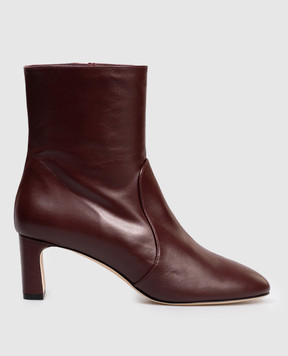Stuart Weitzman Burgundy leather ankle boots BABETTE SL542